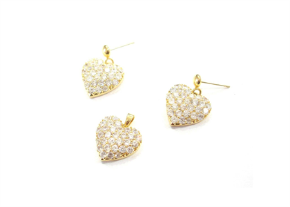 Gold Plated | CZ Studded Pendant Sets